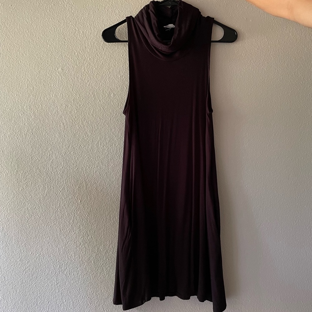 Cowl Neck Shift Dress w/ Pockets
